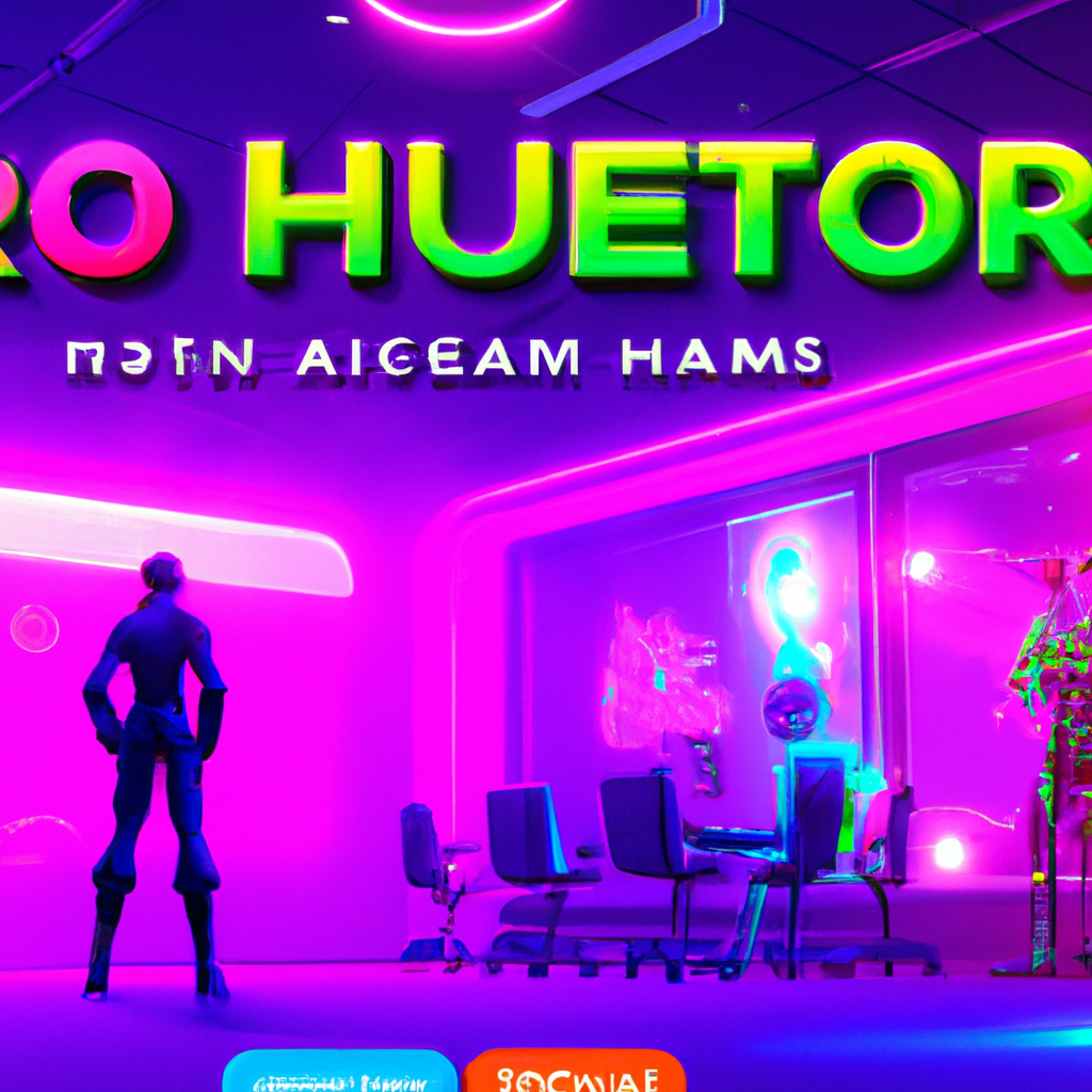 ArcadeFold hero: neon arcade scene with player avatars